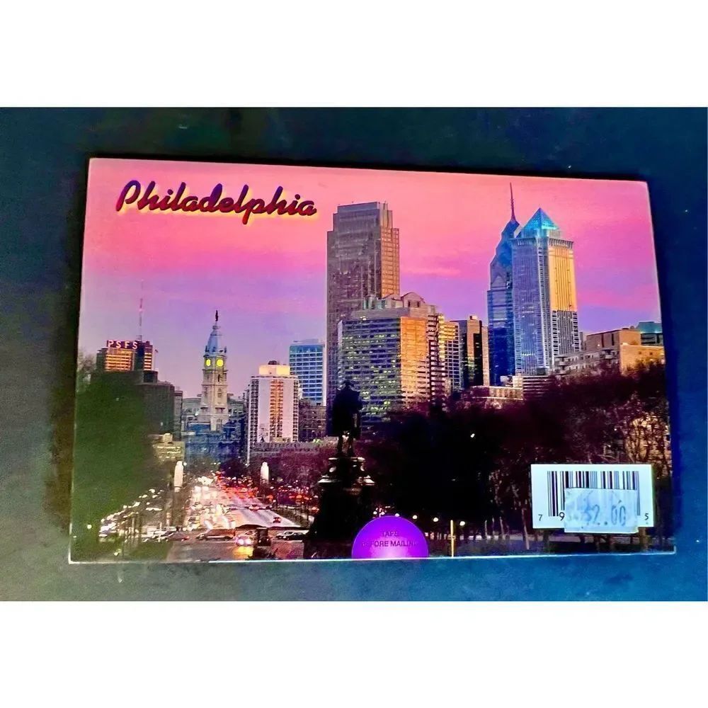 Vintage Philadelphia Travel Memorabilia Fold-out Postcard View Book Philadelphia